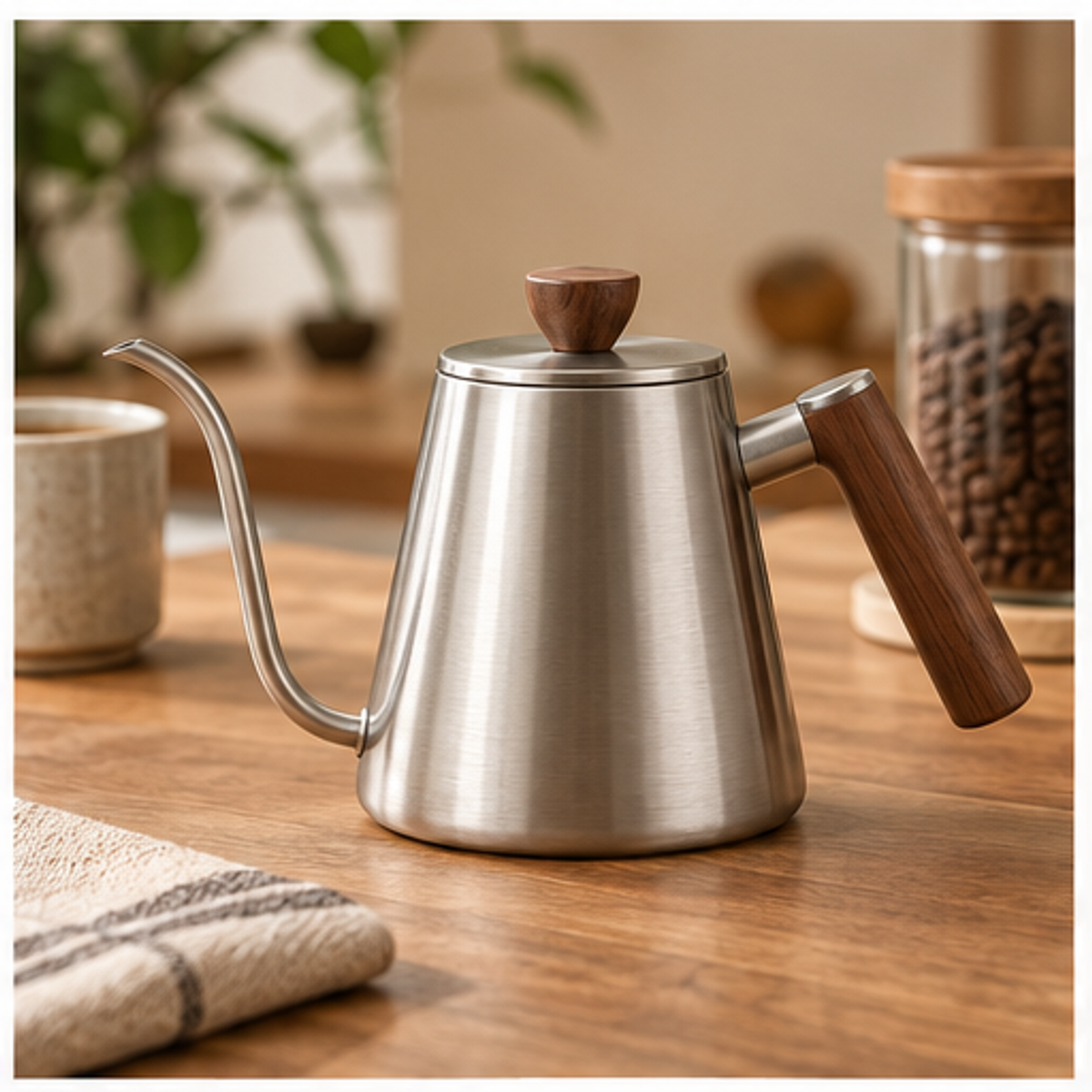Stainless Gooseneck Pouring Kettle — lifestyle