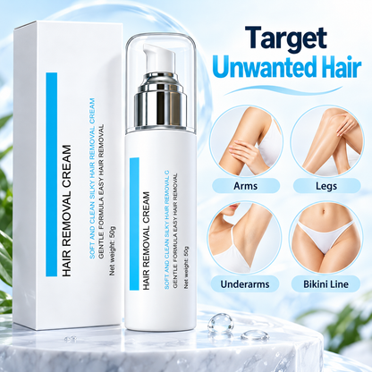🎁 BUY 1 GET 1 FREE ❄️ Hair Removal Cream: Effortlessly Remove Unwanted Hair for Silky-Smooth Skin!