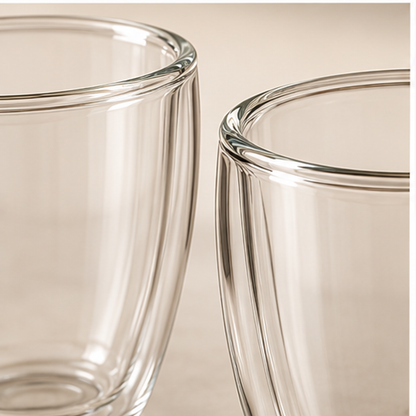 Double-Wall Coffee Cup Pair — detail