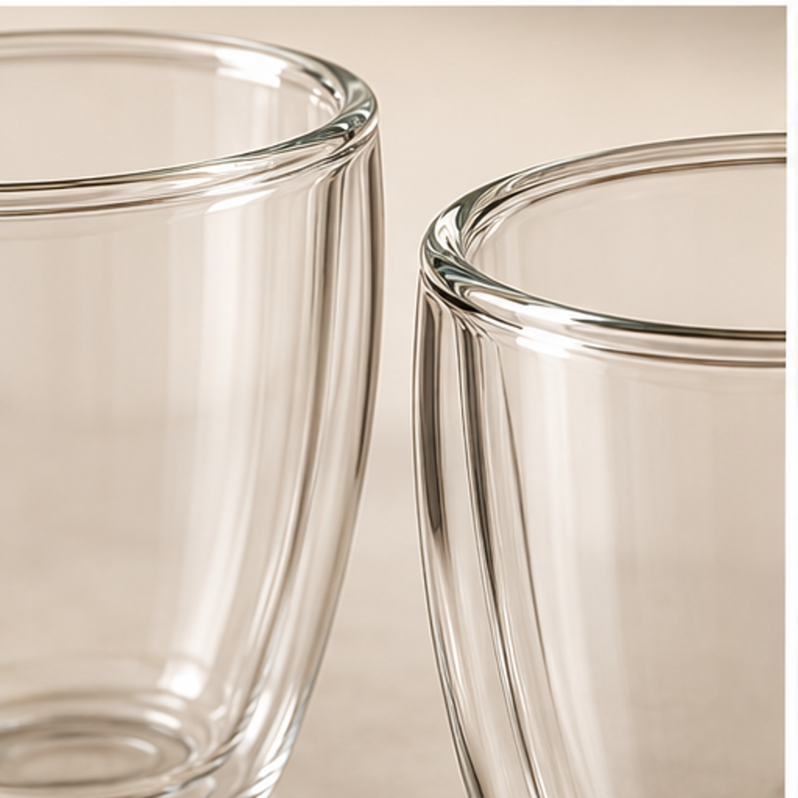 Double-Wall Coffee Cup Pair — detail
