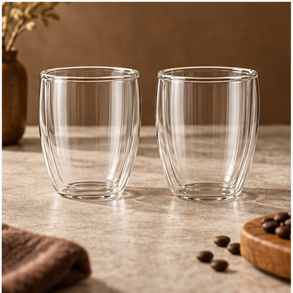 Double-Wall Coffee Cup Pair — overview