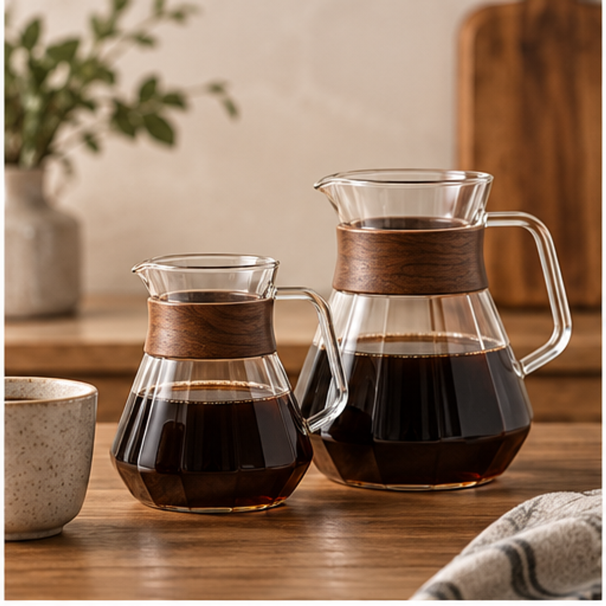 Glass Pour-Over Server Set — 2 Piece — lifestyle