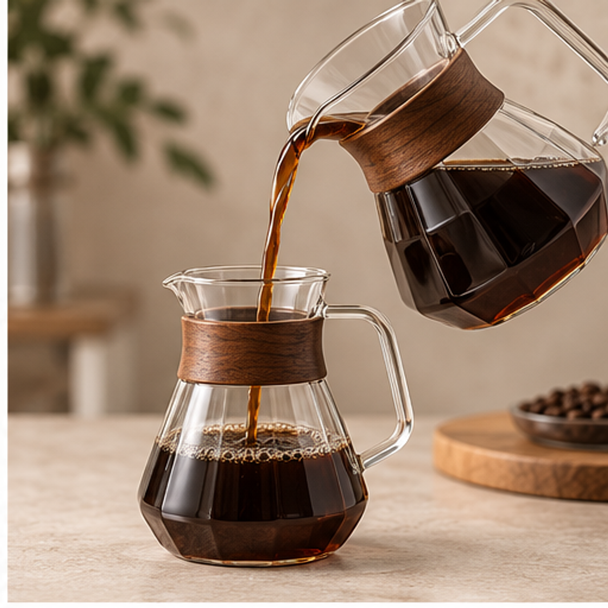 Glass Pour-Over Server Set — 2 Piece — feature