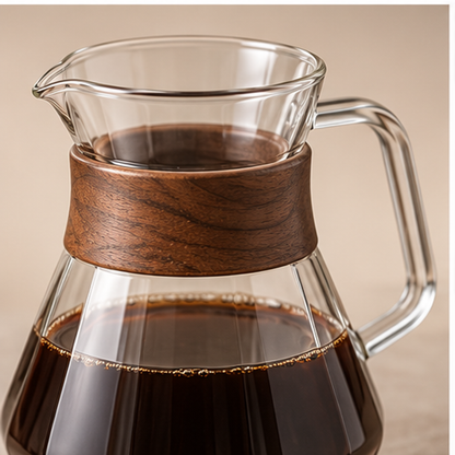 Glass Pour-Over Server Set — 2 Piece — detail